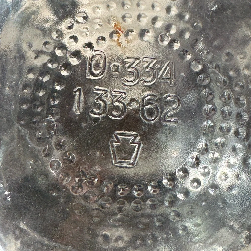 Vintage 1940s Jim Beam Clear Glass Whiskey Bottle Embossed MCM Decor